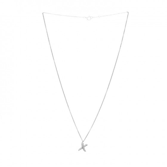 TIFFANY 18K White Gold Diamond Paloma Picasso Graffiti X