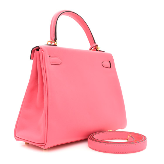 HERMES Swift Kelly Retourne 25 Rose Azalee 1544757