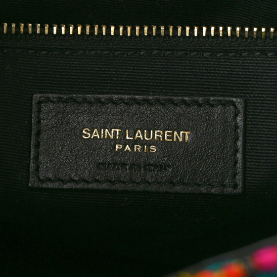 ysl Yves Saint Laurent Vert Fonce Crinkled Calfskin Leather