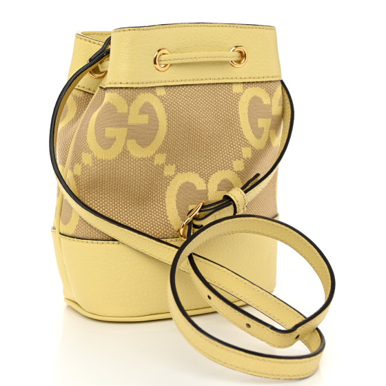 GUCCI Monogram Jumbo GG Textured Dollar Calfskin Mini