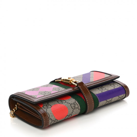 長財布 Gucci Jackie 1961 Gg Supreme Fabric And Leather Wallet With Jackie 1961 small wallet in Rosso Ancora red leather | GUCCI® US