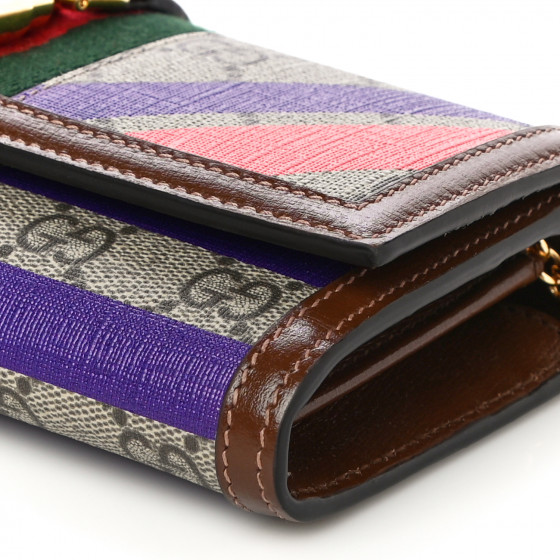 折りたたみ財布 GUCCI Jackie 1961 GG Supreme fabric and leather wallet with Jackie 1961 GG Supreme fabric and leather wallet with