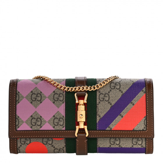 GUCCI GG Supreme Monogram Geometric Web Jackie 1961 Chain