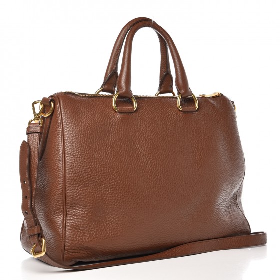 プラダ　ヴィッテロダイノ　ボストン PRADA Vitello Daino Boston Bag Palissandro 264749 | FASHIONPHILE