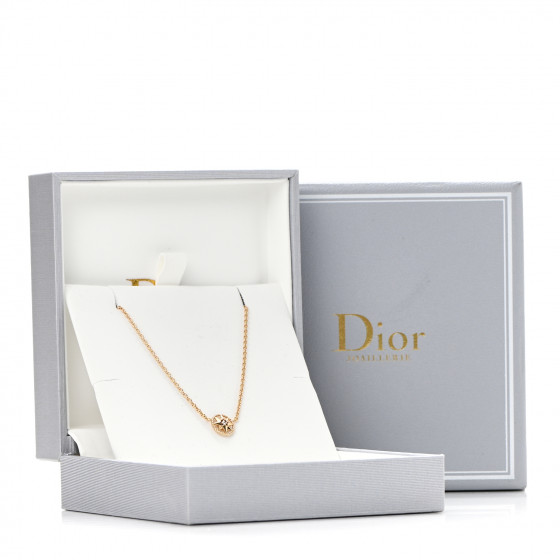CHRISTIAN DIOR 18K Yellow Gold Diamond XS Rose Des Vents