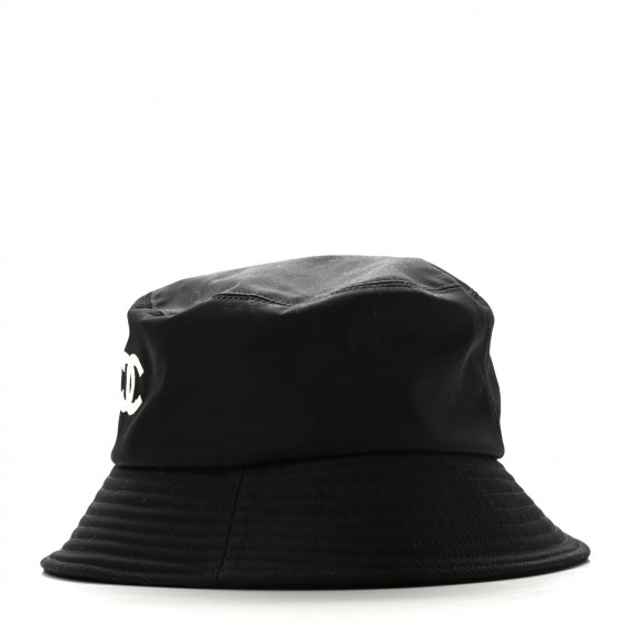 [CHANEL]★CC Logo Black Bucket Dot Hat CHANEL Bucket Hat Reversible M23A Black Orange CC Logo with