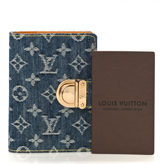 LOUIS VUITTON Monogram Denim Agenda PM Blue 919961