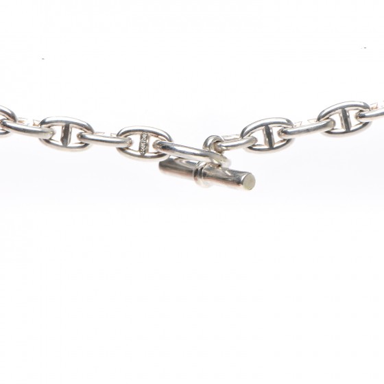 HERMES Sterling Silver Chaine D'Ancre Necklace PM 196719