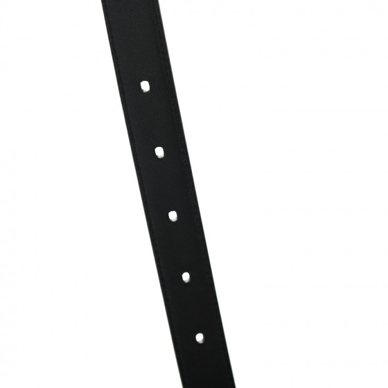 SAINT LAURENT Grain De Poudre Monogram Passant Buckle Belt