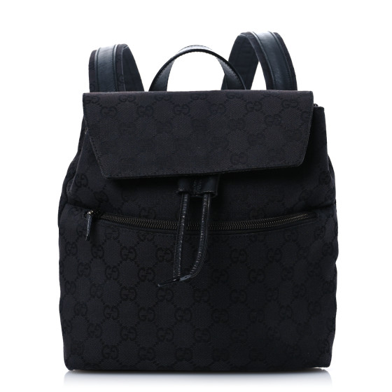 Gucci 黒 ナイロン バッグ ストライプ Gucci Nylon Monogram 2-Way Tote Black Detachable Strap Top