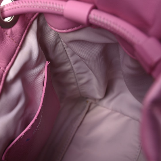 BURBERRY Lambskin Quilted Mini Lola Backpack Primrose Pink