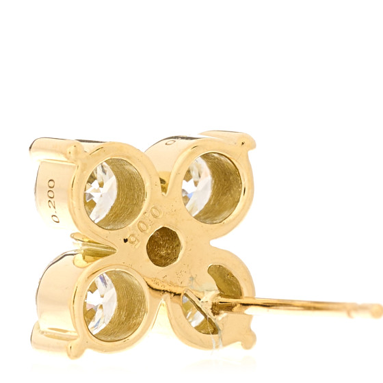 PARKER & WEST 18K Yellow Gold Diamond 1.66ctw Flower Stud