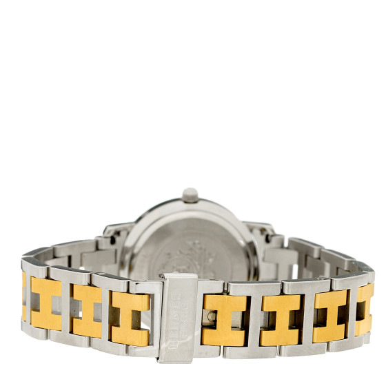 エルメス　カルメン　ゴールド HERMES Stainless Steel 24mm Clipper Quartz Watch Gold