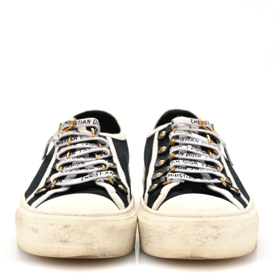 ChristianDiorWALK'N'DIOR スニーカーキャンバス CHRISTIAN DIOR Canvas Walk'N'Dior Low Top Sneakers 36.5