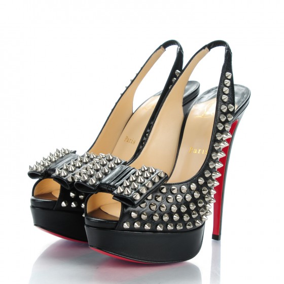CHRISTIAN LOUBOUTIN Clou Noeud Spikes 150 Platform Slingback
