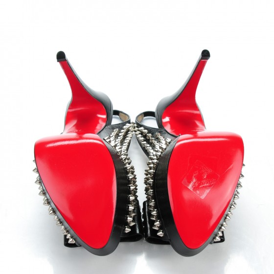 国内で当店のみ 666999 - Bleeding cross spikes pierced CHRISTIAN LOUBOUTIN Clou Noeud Spikes 150 Platform Slingback