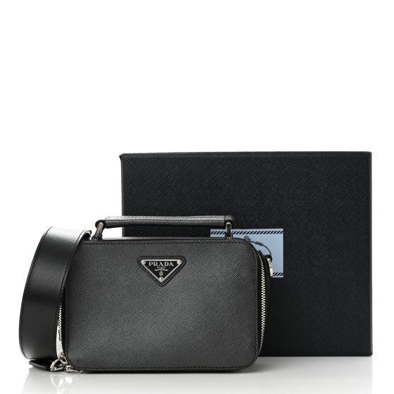 新入荷 PRADA Saffiano Bag Crossbody Handle Top Brique Small Travel バッグ