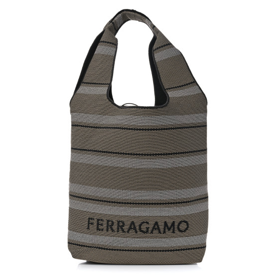 トートバッグ Salvatore Ferragamo Camel Raffia Small Tt Sign Shopping Bag Ferragamo | TT large monogram raffia bag | Savannahs