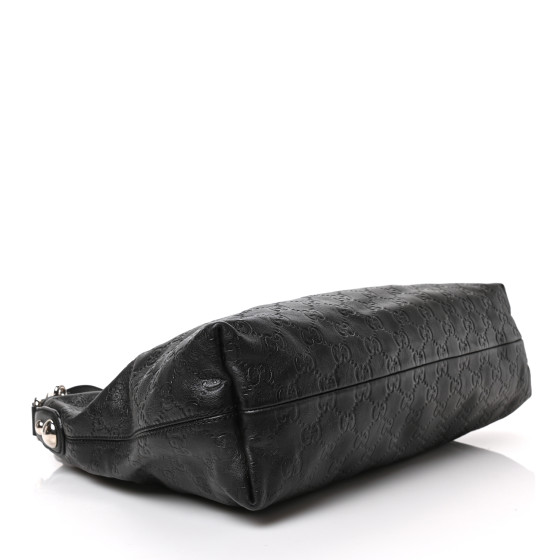GUCCI Guccissima Medium Icon Bit Hobo Black 1340377