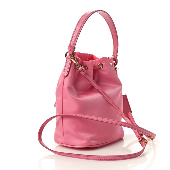ショルダーバッグ・ポシェット Prada Pink Nylon Bucket Bag PRADA Pink Mini Bucket Bag | MOSS CONSIGNMENT