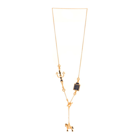 HERMES【Collana Cheval】メタルネックレス ゴールド パレード HERMES【Collana Cheval】メタルネックレス パレード ゴールド