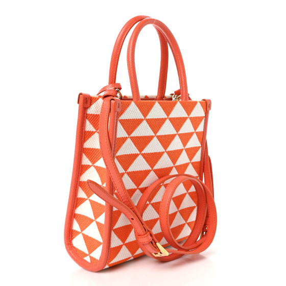 トートバッグ PRADA PRADA SYMBOLE MINI JACQUARD TOTE BAG PRADA Triangolo Mini Jacquard Symbole Tote Crossbody Bag
