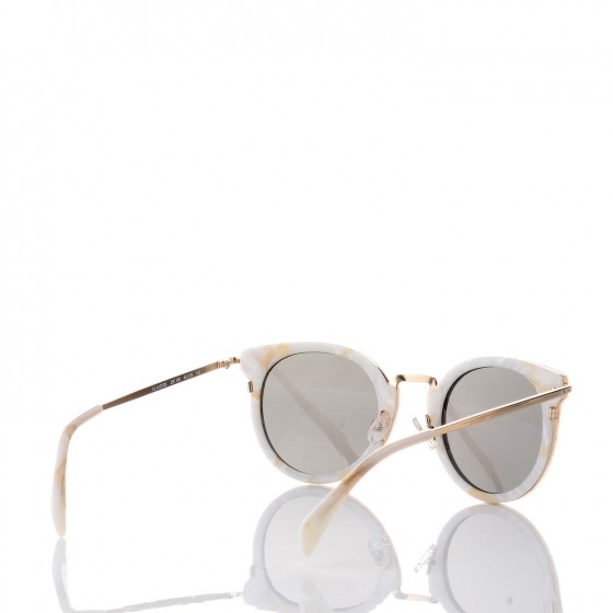 CELINE Acetate Lea Sunglasses CL41373/S White 287915