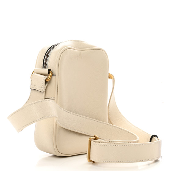 ★TOUT Y EST★ Basic Mini Messenger Bag Ivory QP123ABG12 QP1 GUCCI Grained Calfskin Mini Logo Messenger Bag White 1351654