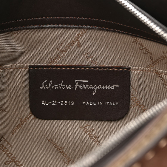 SALVATORE FERRAGAMO Suede Stitched Patchwork Arch Gancio