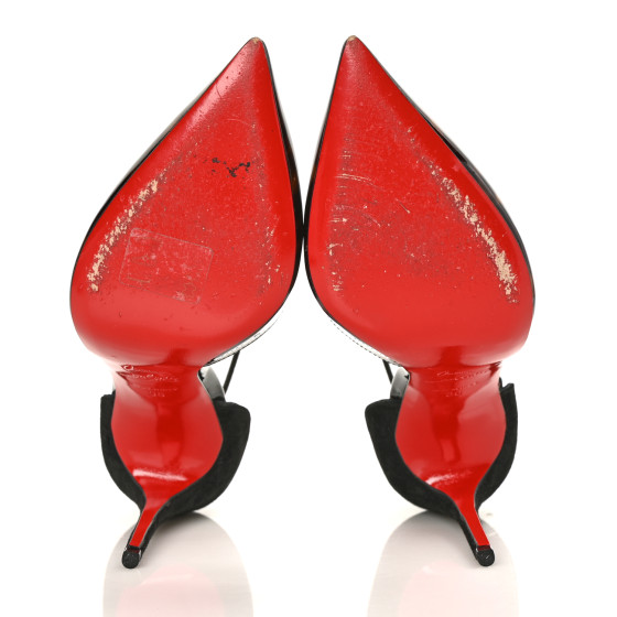 CHRISTIAN LOUBOUTIN Patent Tartaruga Uptown 100 Pumps 36