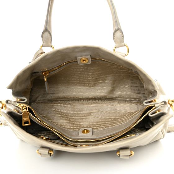 ★PRADA★ 22SS Women's Vitello Gold Logo Zipper Medium Walle PRADA MILANO Logo Bifold Wallet Purse Vitello Move Leather