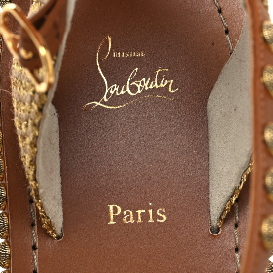 【Christian Louboutin】Varsicool レザー スライド ブラウン Christian Louboutin】Varsicool レザー スライド ブラウン 靴