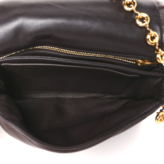 【逸品】LOEWE★「Goya」ゴヤ パファー バッグ dark chocolate LOEWE Lambskin Goya Puffer Bag Dark Chocolate 1443204