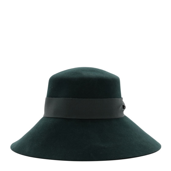 HERMES Rabbit Felt Farrah Pop H Hat 58 Vert Sapin 1444262