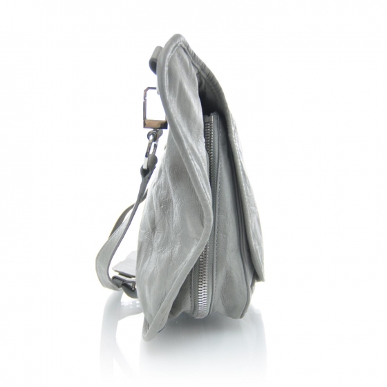 ALEXANDER WANG Leather Iris Messenger Bag Grey 29895