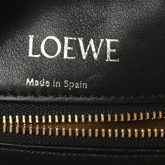 LOEWE Jacquard Anagram Calfskin Amazona 28 Black Navy