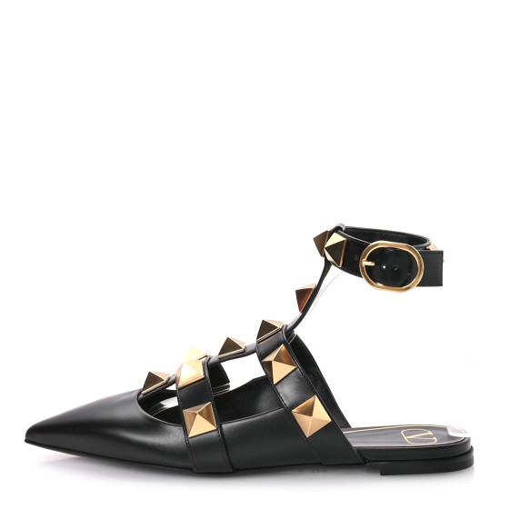 【VALENTINO】Roman Stud レザー ミュール ＊関税送料込み Valentino Garavani Roman Stud Leather Mules | Saks Fifth Avenue