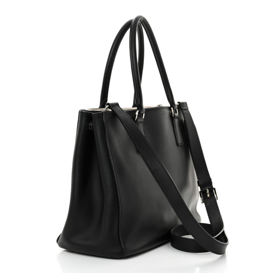 PRADA CITY CALF 2wayトート ブラック　/27 PRADA City Calf Grommet Large Double Zip Tote Black 1674741