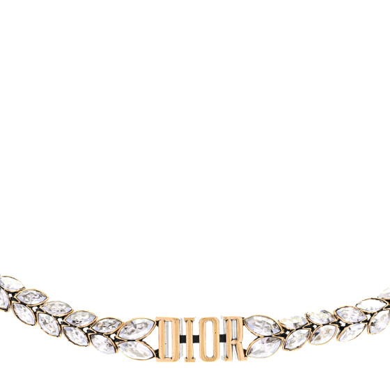 【Dior】Dio(r)evolution チョーカー グログラン & メタル Dio(r)evolution Choker Gold-Finish Metal and White Crystals