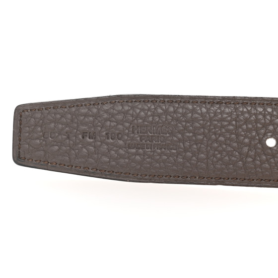 HERMES Box Togo 32mm H Belt 85 34 Black Etain 1643841