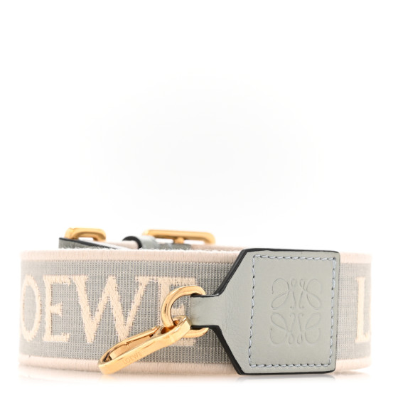 LOEWE ベルト LOEWE Calfskin Jacquard Anagram Strap Ash Grey 1642061