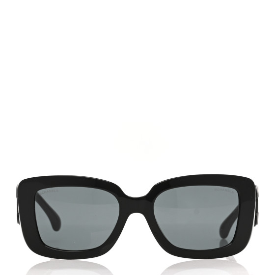 CHANEL Acetate Calfskin Polarized Square Sunglasses 5473-Q-A