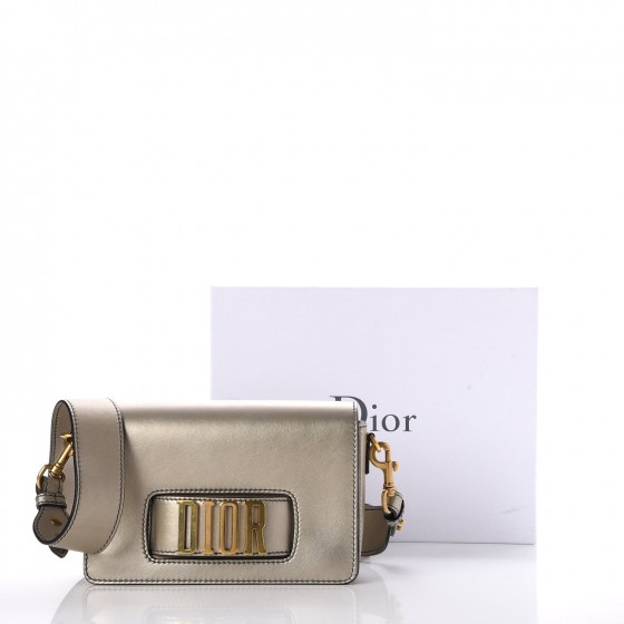 CHRISTIAN DIOR Metallic Smooth Calfskin Dio(r)evolution Flap