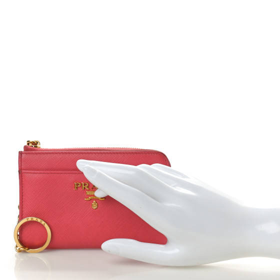 PRADA SAFFIANO キーケースPEONIA PRADA Saffiano Metal Zip Around Key Holder Peonia 1526676