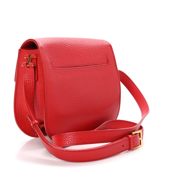 バッグ TARAKO TOM FORD Calfskin Mini T Clasp Tara Crossbody Bag Ruby Red