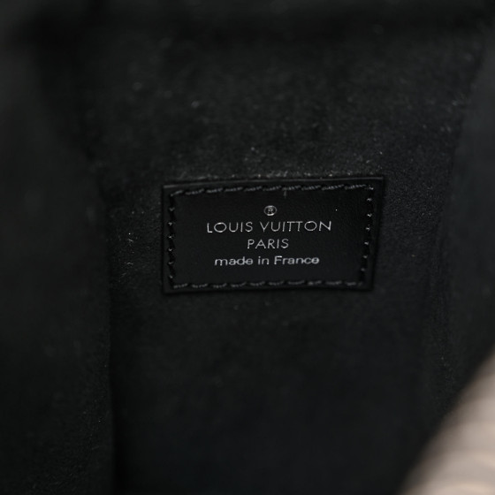 LOUIS VUITTON Calfskin Side Trunk MM Black 1524893