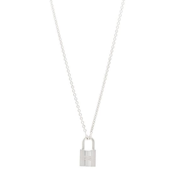 [HERMES]★Amulette Cadenas Pendant HERMES Sterling Silver Amulette Cadenas Kelly Pendant