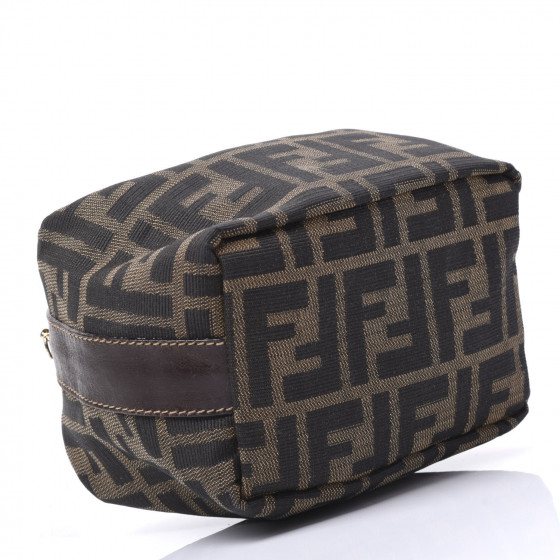 FENDI Zucca Mini Cosmetic Bag Tobacco 566347 | FASHIONPHILE