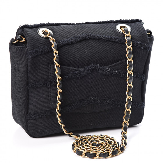 CHANEL Denim Coco Flap Black 569494 | FASHIONPHILE