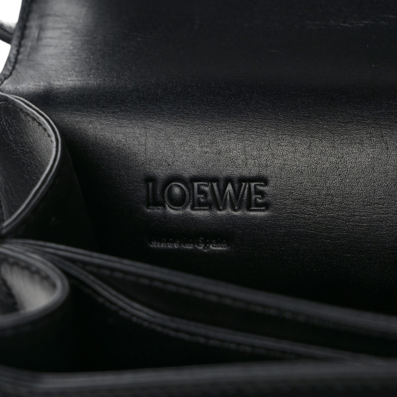 LOEWE Calfskin Medium Barcelona Shoulder Bag Black 1476117